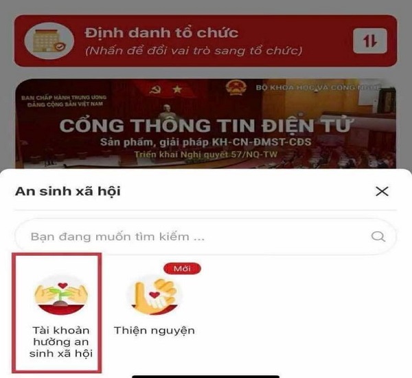 Hướng dẫn tích hợp tài khoản hưởng an sinh xã hội trên VNeID  - Ảnh 1