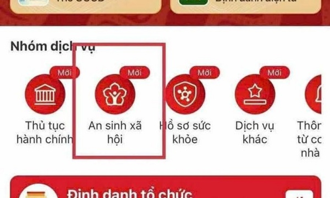 Hướng dẫn tích hợp tài khoản hưởng an sinh xã hội trên VNeID 