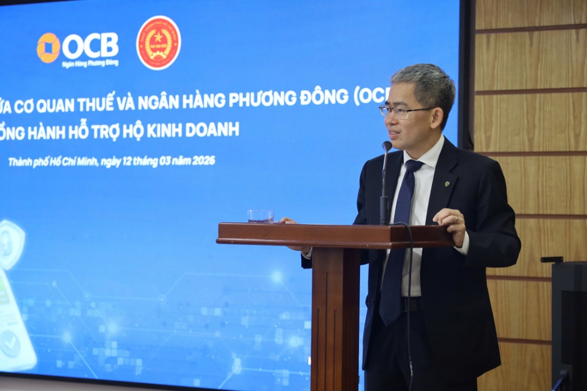 Tổng giám đốc OCB, Ông Phạm Hồng Hải chia sẻ tại lễ ký kết.&nbsp;Ảnh: OCB.