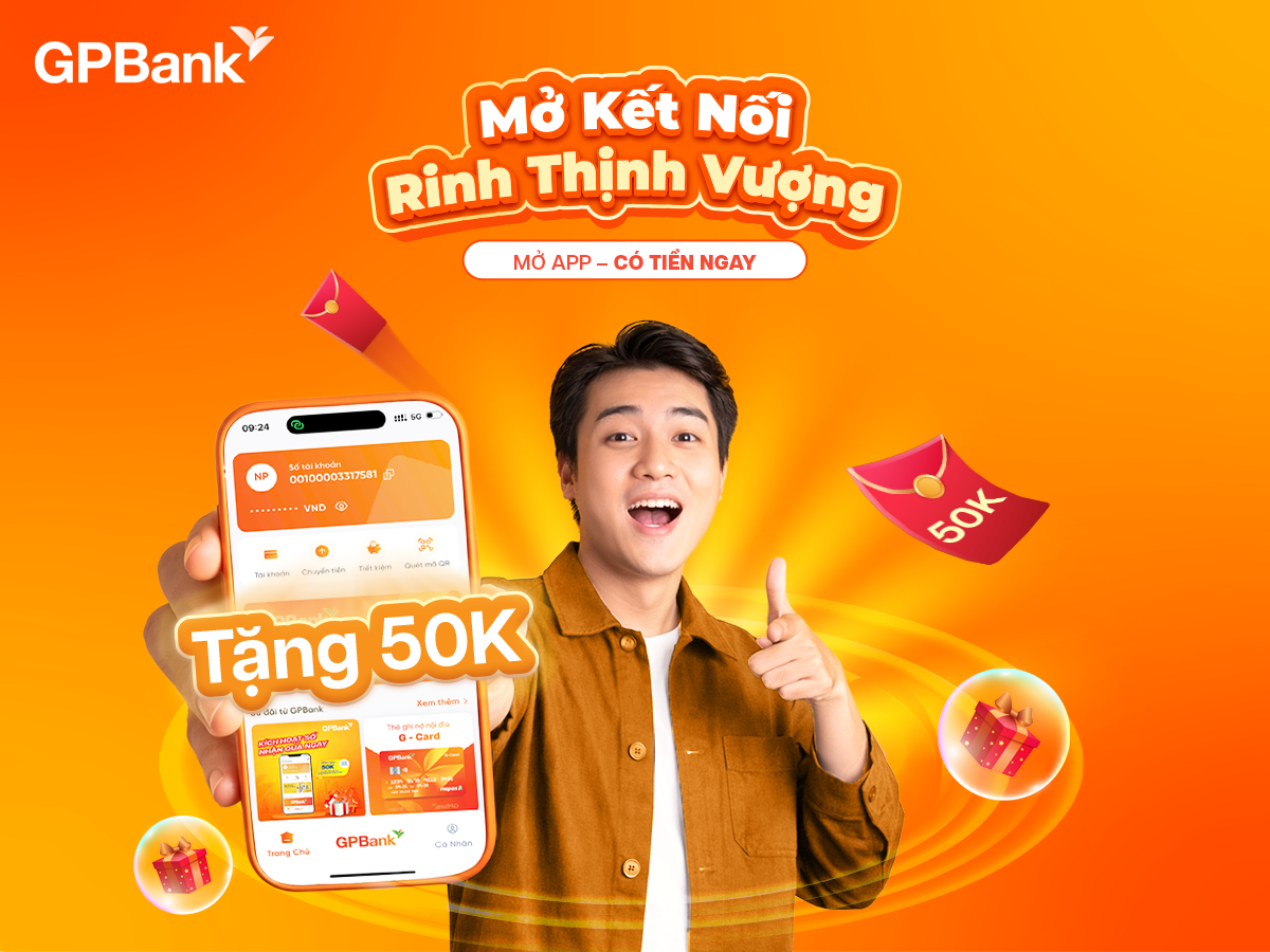 GPBank khuyến khích trải nghiệm thanh toán số với chương trình khuyến mại hấp dẫn.
