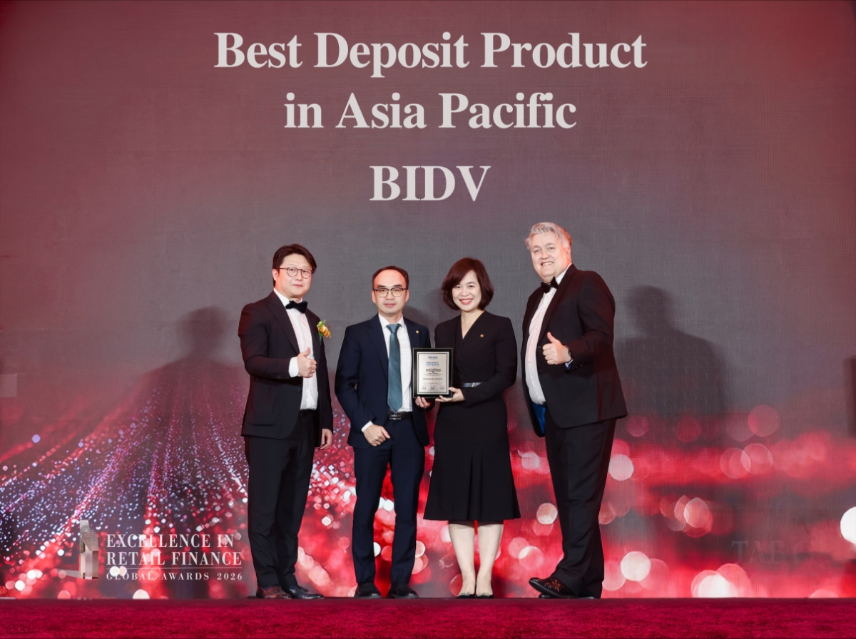 Sản phẩm tiền gửi BIDV chinh phục giải thưởng cấp châu lục. Ảnh:&nbsp;BIDV.