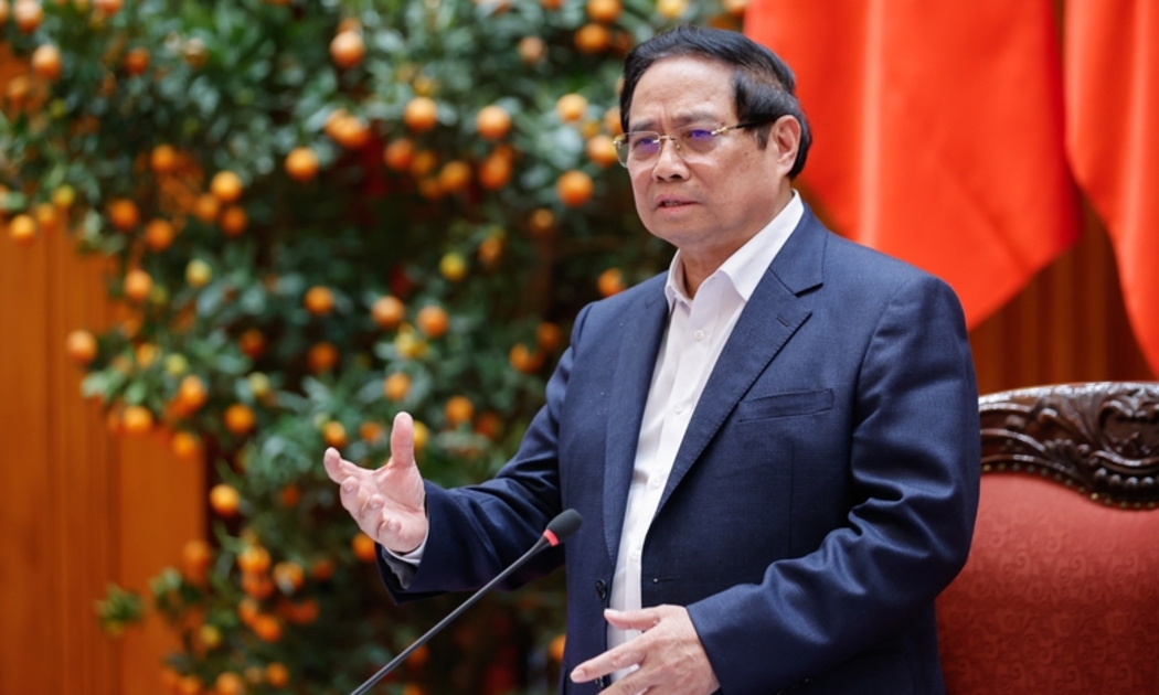 Thủ tướng Phạm Minh Chính chủ trì cuộc làm việc của Thường trực Chính phủ với lãnh đạo thành phố Hà Nội, tiếp tục cho ý kiến, góp ý về Quy hoạch tổng thể Thủ đô Hà Nội tầm nhìn 100 năm - Ảnh: VGP