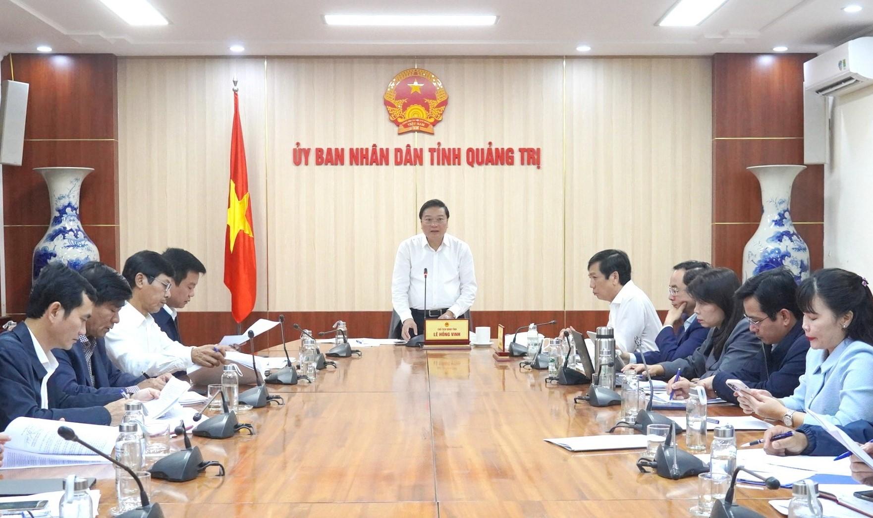 Chủ tịch UBND tỉnh Quảng Trị Lê Hồng Vinh chủ trì buổi làm việc về công tác thu gom, xử lý chất thải rắn và tiến độ triển khai các dự án xử lý rác thải