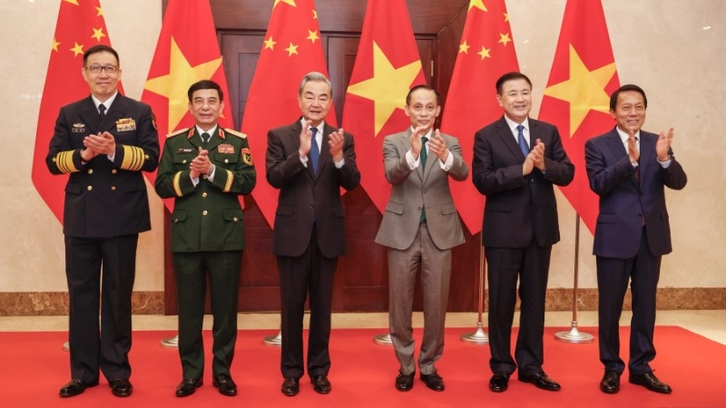 Bộ trưởng Ngoại giao, Quốc phòng, Công an Việt Nam-Trung Quốc tại Hội nghị lần thứ nhất, cơ chế đối thoại chiến lược 3+3. Ảnh: Bộ Ngoại giao