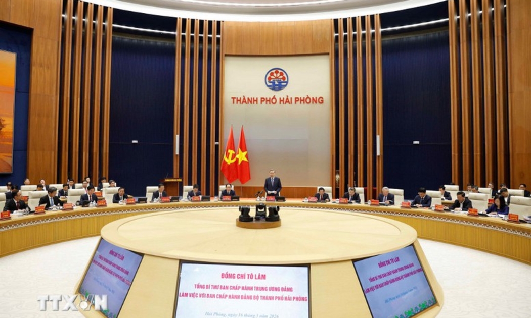 Tổng Bí thư Tô Lâm: Định vị Hải Phòng là cực tăng trưởng biển, trung tâm công nghiệp và logistics hiện đại