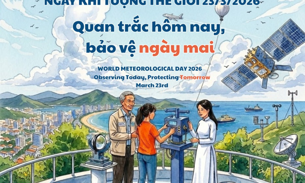 Ngày Khí tượng thế giới năm 2026 có chủ đề “Quan trắc hôm nay, Bảo vệ ngày mai”. Ảnh: Cục KTTV