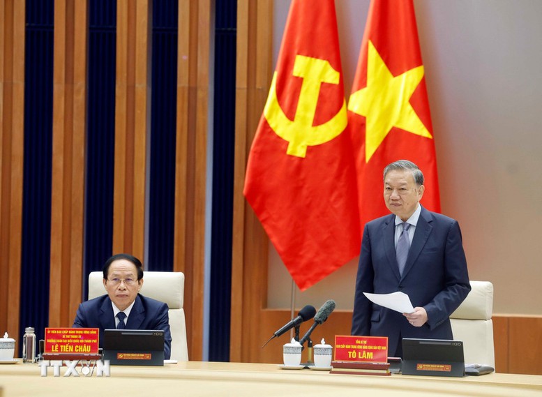 Tổng Bí thư Tô Lâm phát biểu - Ảnh: TTXVN