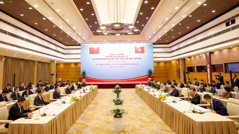 Hội nghị lần thứ nhất, cơ chế đối thoại chiến lược 3+3 cấp Bộ trưởng Ngoại giao, Quốc phòng, Công an Việt Nam-Trung Quốc. Ảnh: TTXVN