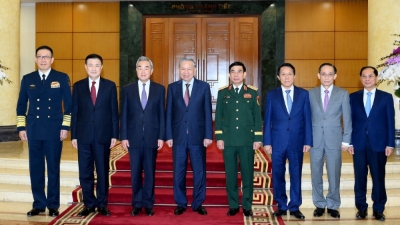 Party General  Secretary To Lam hosts Chinese ministers of foreign affairs, national defense, public security