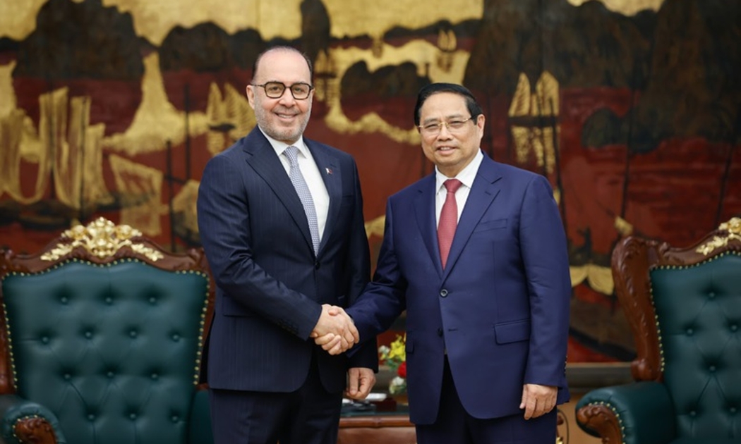 Thủ tướng Phạm Minh Chính tiếp Đại sứ Nhà nước Qatar tại Việt Nam Khalid Ali Abdullah Abel - Ảnh: VGP