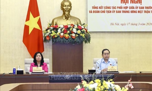Tăng cường công tác phối hợp giữa Quốc hội và Mặt trận Tổ quốc Việt Nam