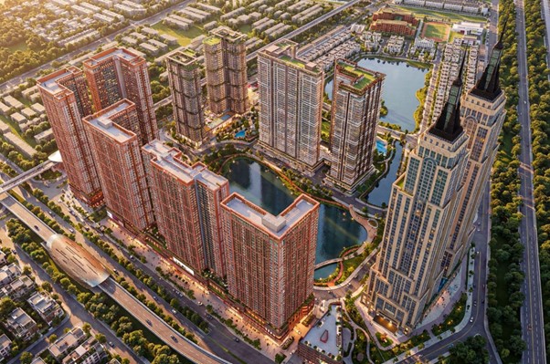 Hình ảnh Phối cảnh tổng thể Khu đô thị The InterCentral - Điểm nhấn quy hoạch mới tại cửa ngõ Bắc Thủ đô.