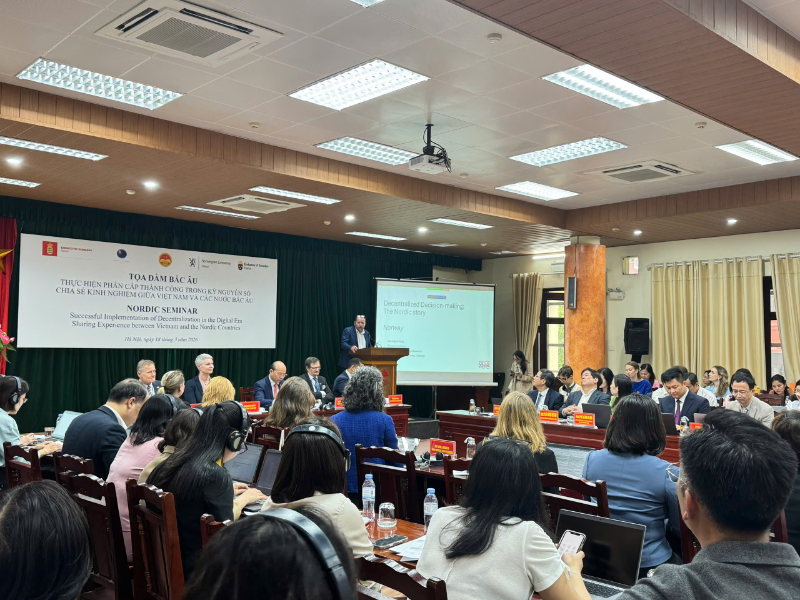 Seminar on sharing experience in decentralization  between Vietnam and the Nordic countries held in Hanoi