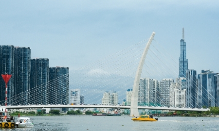 Cầu Ba Son (cầu Thủ Thiêm 2) bắt qua sông Sài Gòn hiện hữu - Ảnh minh họa