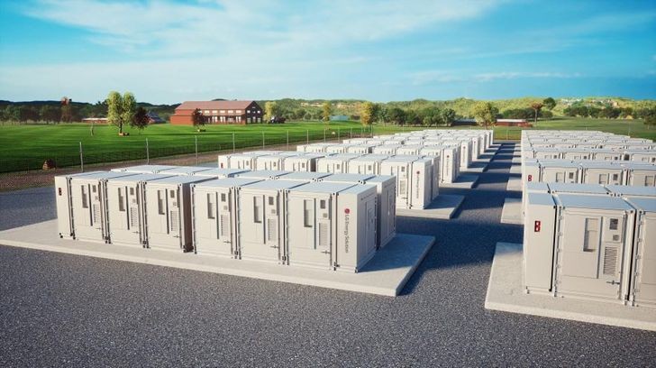 Hệ thống container pin lưu trữ năng lượng quy mô lưới điện của LG Energy Solution. Ảnh: LG Energy Solution