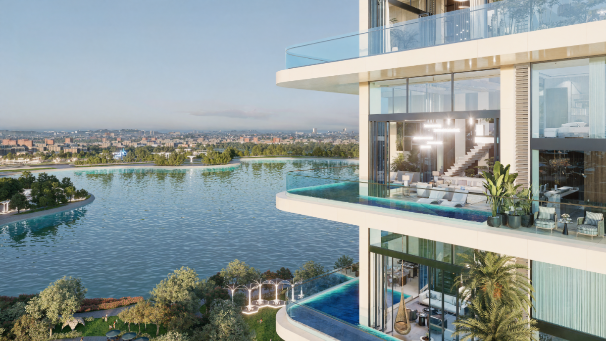 Loạt căn Sky Villas tại Noble Crystal Long Bien WorldHotels Residences sở hữu tầm nhìn panorama khoáng đạt không góc chắn.