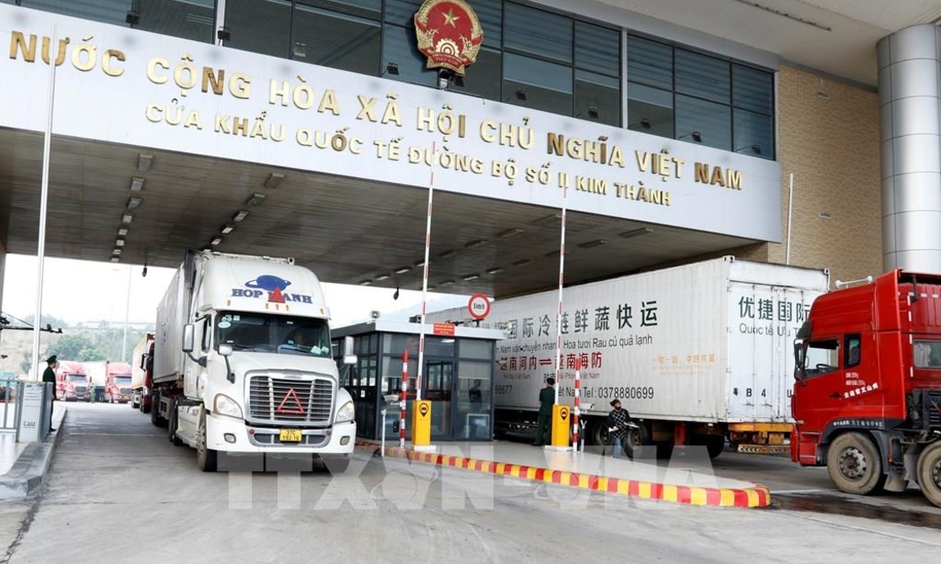 Cửa khẩu quốc tế đường bộ số II Kim Thành, Lào Cai. Ảnh: Quốc Khánh/TTXVN