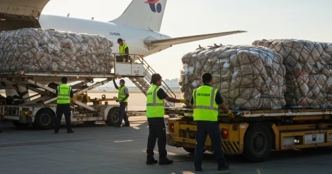 Vận chuyển hàng may mặc qua đường hàng không gặp nhiều trở ngại do chiến sự.