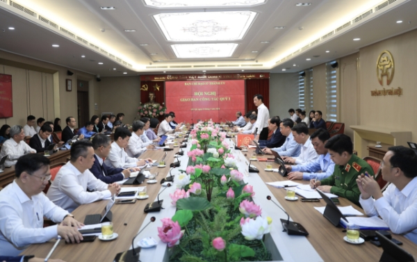 Quang cảnh hội nghị giao ban.