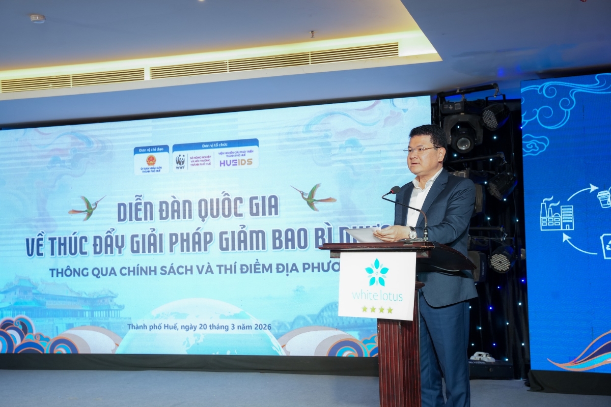 Phó Chủ tịch UBND thành phố Huế Hoàng Hải Minh phát biểu