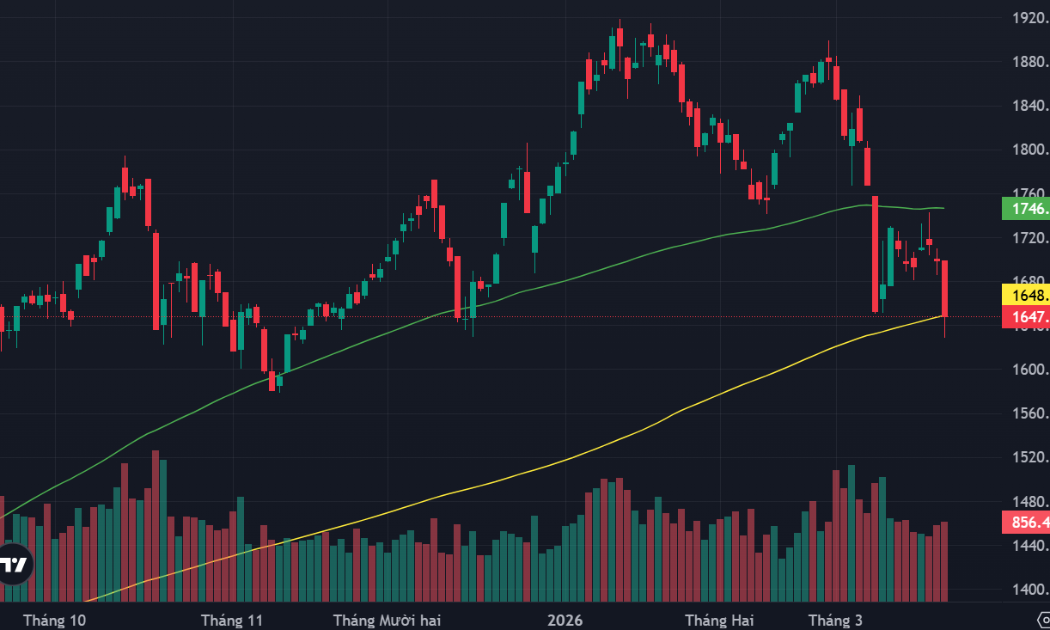 Thị trường lại chìm trong bán tháo, khối ngoại rút ròng hơn 1.900 tỷ