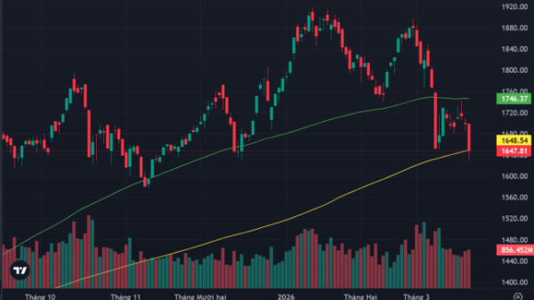 Thị trường lại chìm trong bán tháo, khối ngoại rút ròng hơn 1.900 tỷ