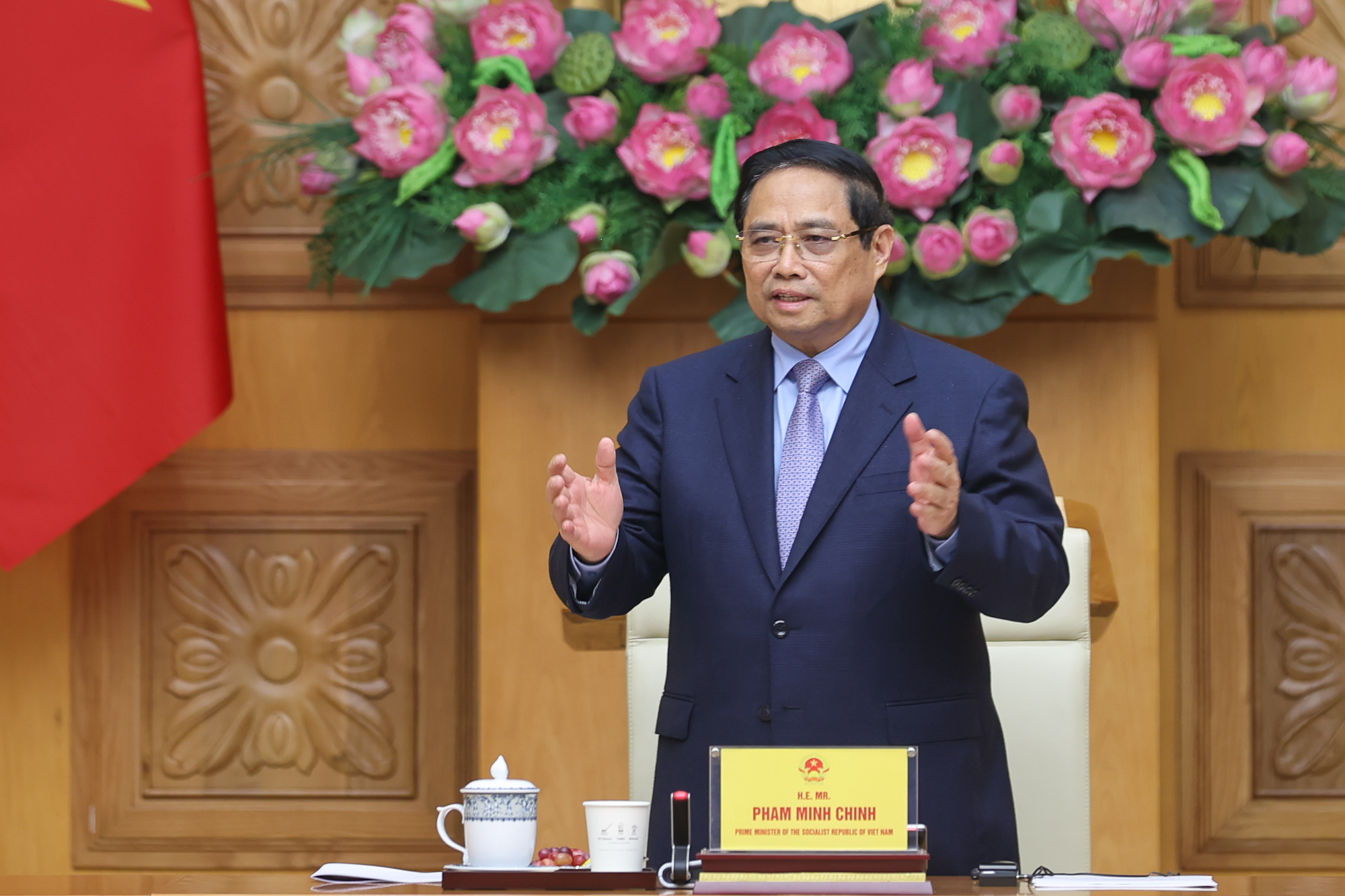 Thủ tướng phát biểu tại buổi đối thoại. Ảnh: VGP.