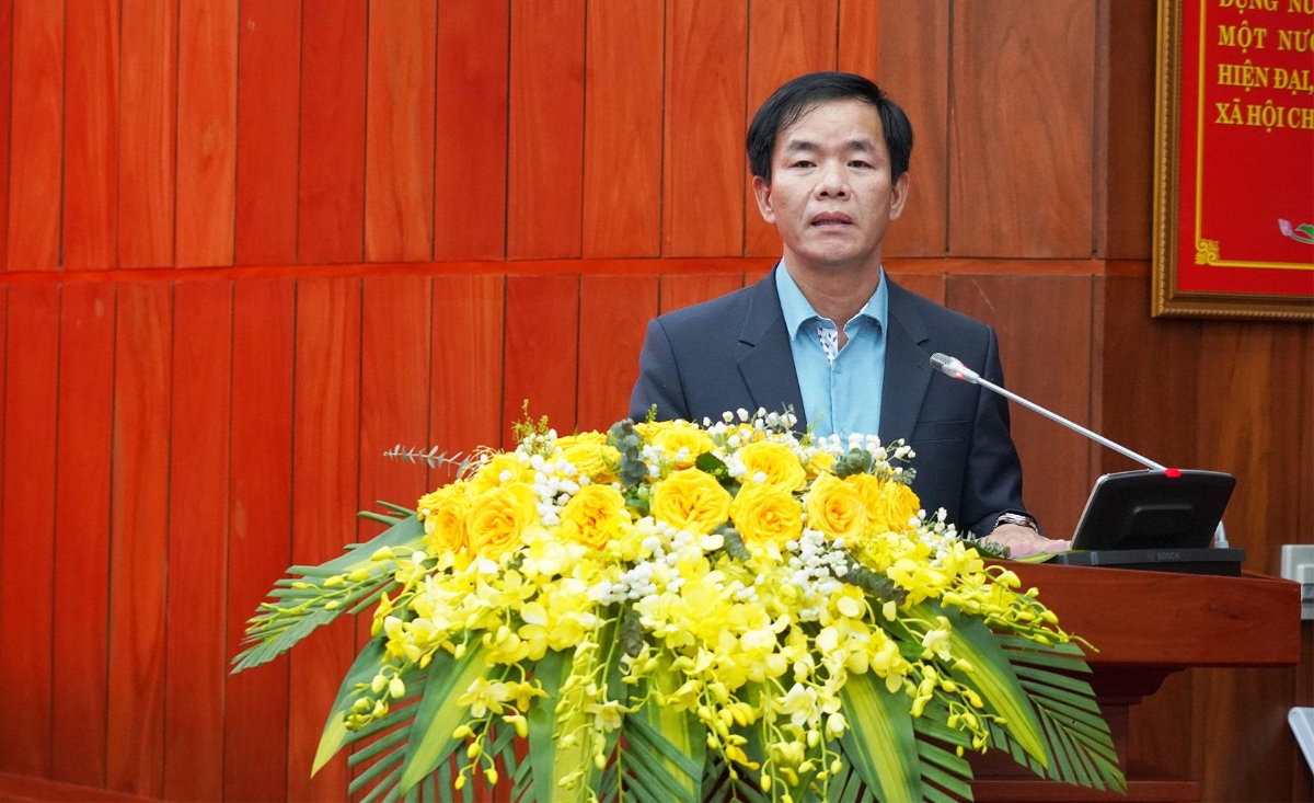 Bí thư Tỉnh ủy Quảng Trị Nguyễn Văn Phương phát biểu