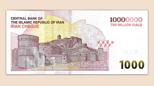 Iran phát hành tờ tiền 10 triệu rial giữa làn sóng rút tiền mặt vì chiến sự