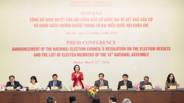 Công bố danh sách trúng cử đại biểu Quốc hội khóa XVI