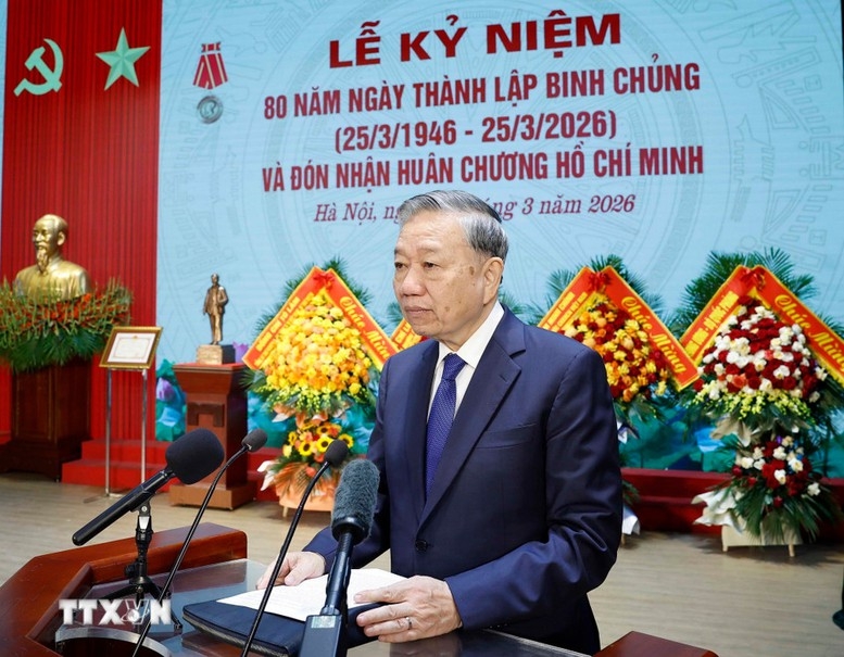 Tổng Bí thư Tô Lâm phát biểu chỉ đạo - Ảnh: TTXVN