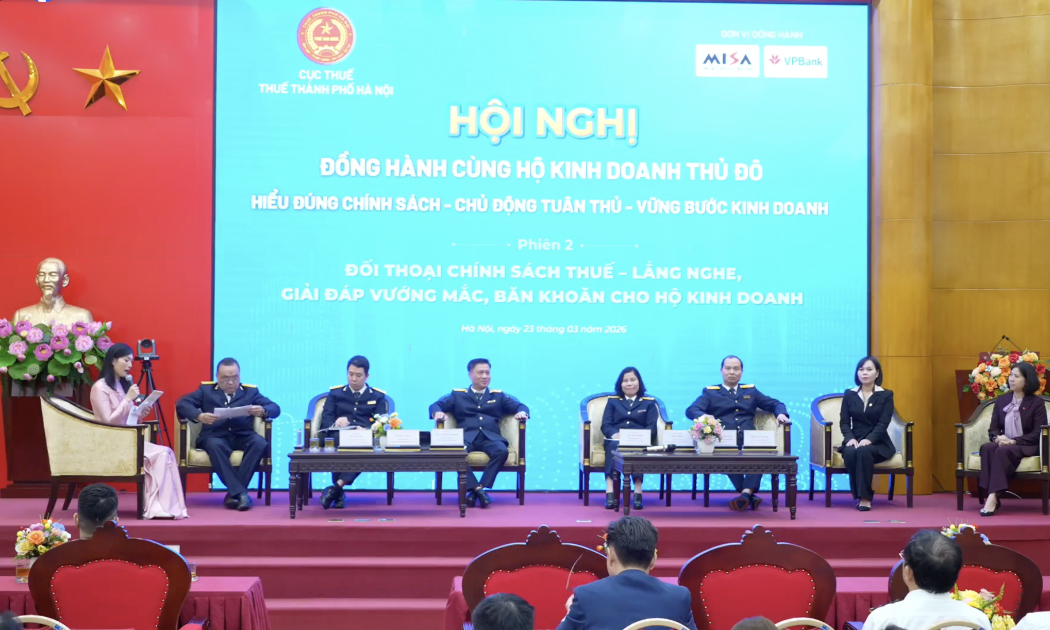 Hội nghị “Đồng hành cùng hộ kinh doanh Thủ đô” do Thuế TP.Hà Nội tổ chức ngày 23/3