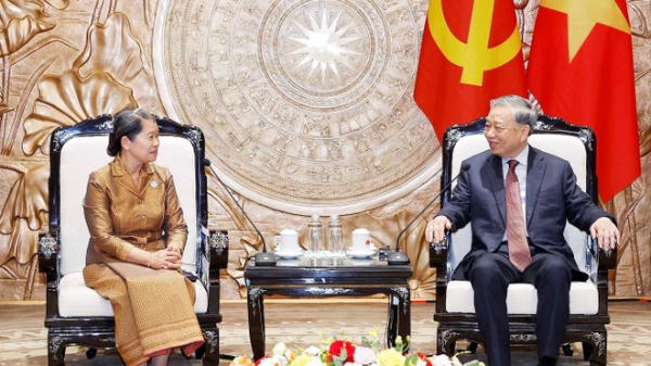 Tổng Bí thư Tô Lâm: Việt Nam ủng hộ Campuchia phát triển hòa bình, ổn định 