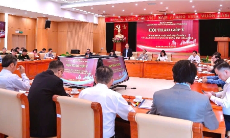 Hội thảo góp ý chính sách Luật Nhà ở (sửa đổi) và Luật Kinh doanh bất động sản (sửa đổi). Ảnh: BXD