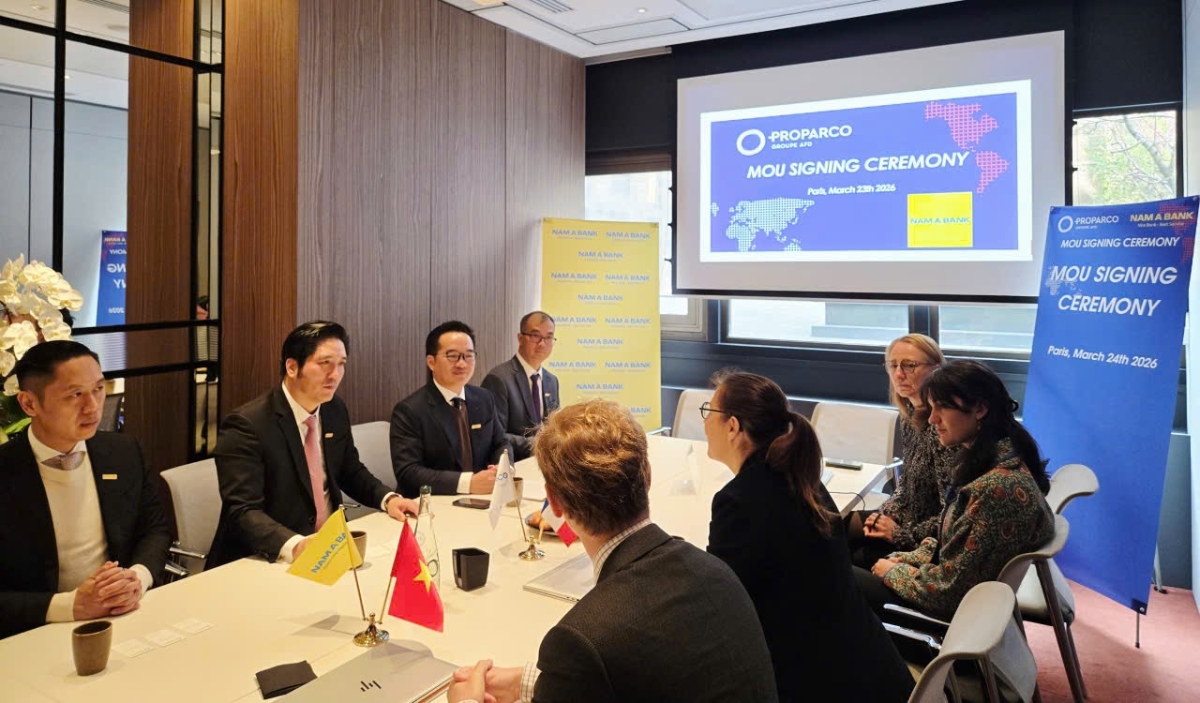 Bên cạnh ký kết, Lãnh đạo cấp cao hai bên đã thảo luận các hợp tác trọng tâm trong thời gian tới. Ảnh:&nbsp;Nam A Bank.