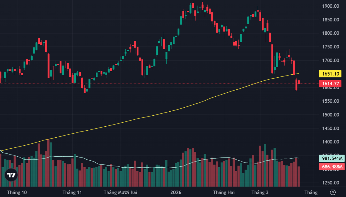 VN-Index phục hồi với thanh khoản rất thấp hôm nay.