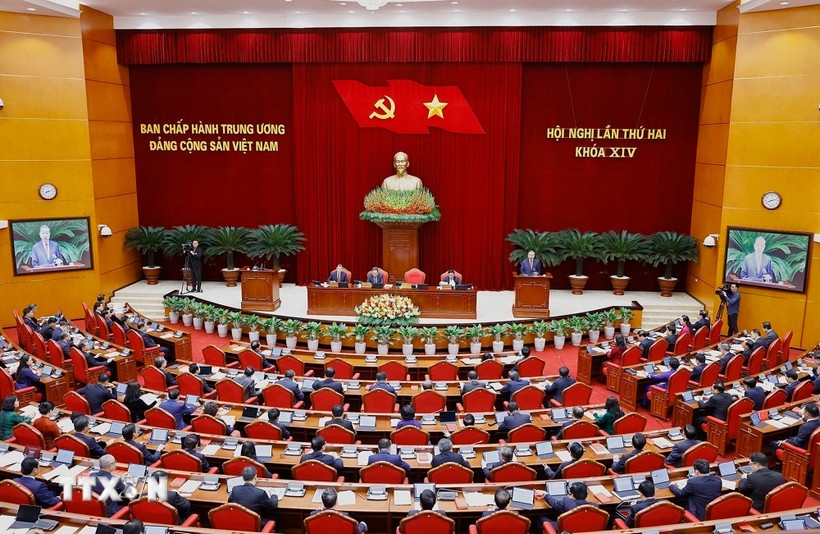 Hội nghị lần thứ hai Ban Chấp hành Trung ương Đảng khoá XIV - Ảnh: VGP