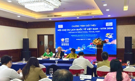 Chủ tịch Hiệp hội Du lịch Việt Nam Vũ Thế Bình thông tin về VITM 2026.