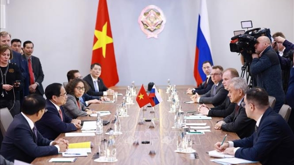 Thủ tướng Phạm Minh Chính làm việc với lãnh đạo an ninh và nghị viện Liên bang Nga