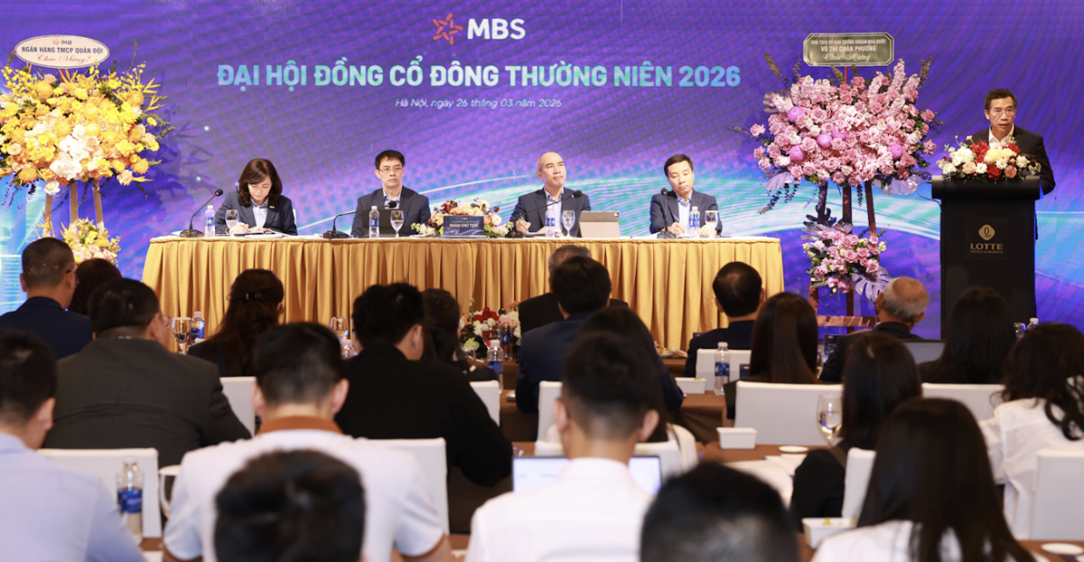 Ngày 26/3, Công ty Cổ phần Chứng khoán MB (MBS) đã tổ chức thành công Đại hội đồng cổ đông thường niên năm 2026. 
