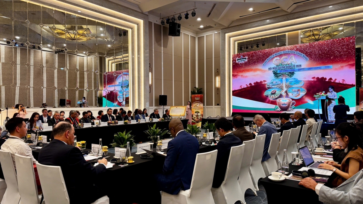 Quang cảnh&nbsp;Hội nghị Cà phê Quốc tế 2026.