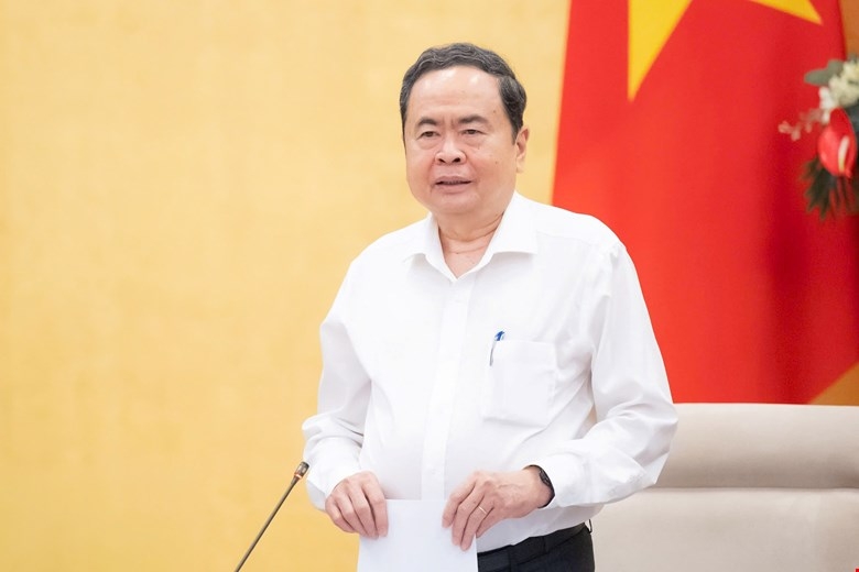 Chủ tịch Quốc hội Trần Thanh Mẫn phát biểu tại&nbsp;cuộc họp. Ảnh: Quốc hội.