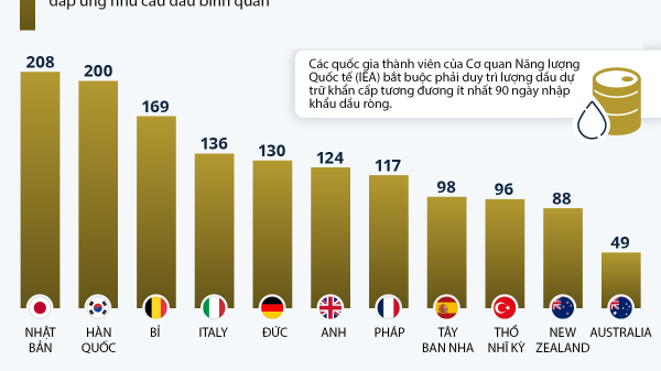 Dự trữ dầu chiến lược của các nước đủ dùng trong bao lâu?