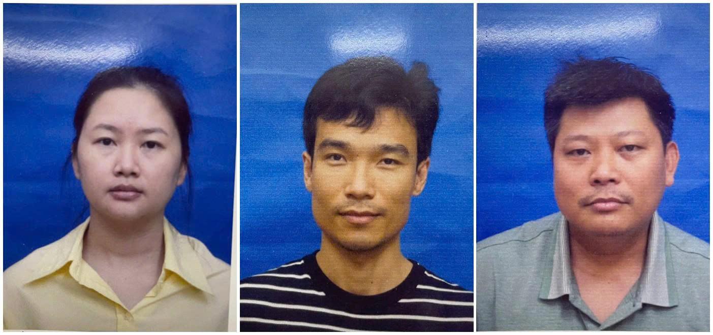 Các đối tượng từ trái qua: Thảo, Chiến, Nhân. Ảnh: Cổng thông tin điện tử Bộ Công an.