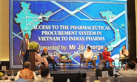 Một nhà đầu tư Ấn Độ chia sẻ những hiểu biết về cơ hội và triển vọng trong lĩnh vực dược phẩm của Việt Nam. Ảnh: Đại sứ quán Ấn Độ tại Việt Nam