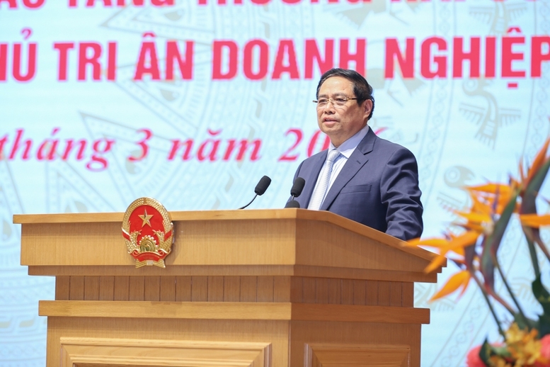 Thủ tướng Phạm Minh Chính phát biểu tại hội nghị - Ảnh VGP