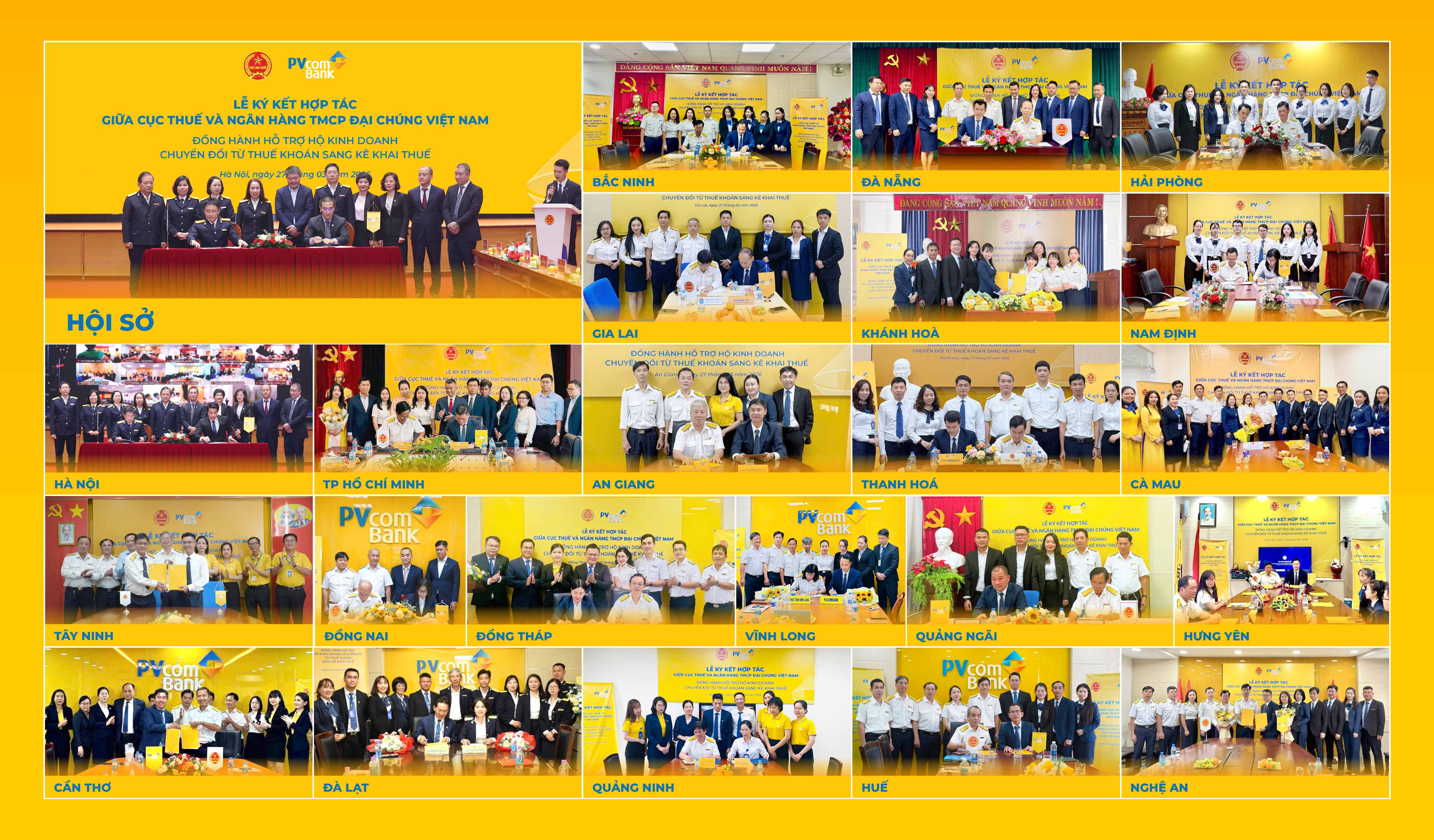 Chương trình kết nối trực tuyến tới các điểm cầu của PVcomBank tại 22 tỉnh, thành phố trên toàn quốc. Ảnh: PVcomBank.