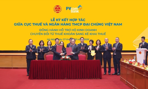 PVcomBank hợp tác với Cục Thuế hỗ trợ hộ kinh doanh kê khai thuế
