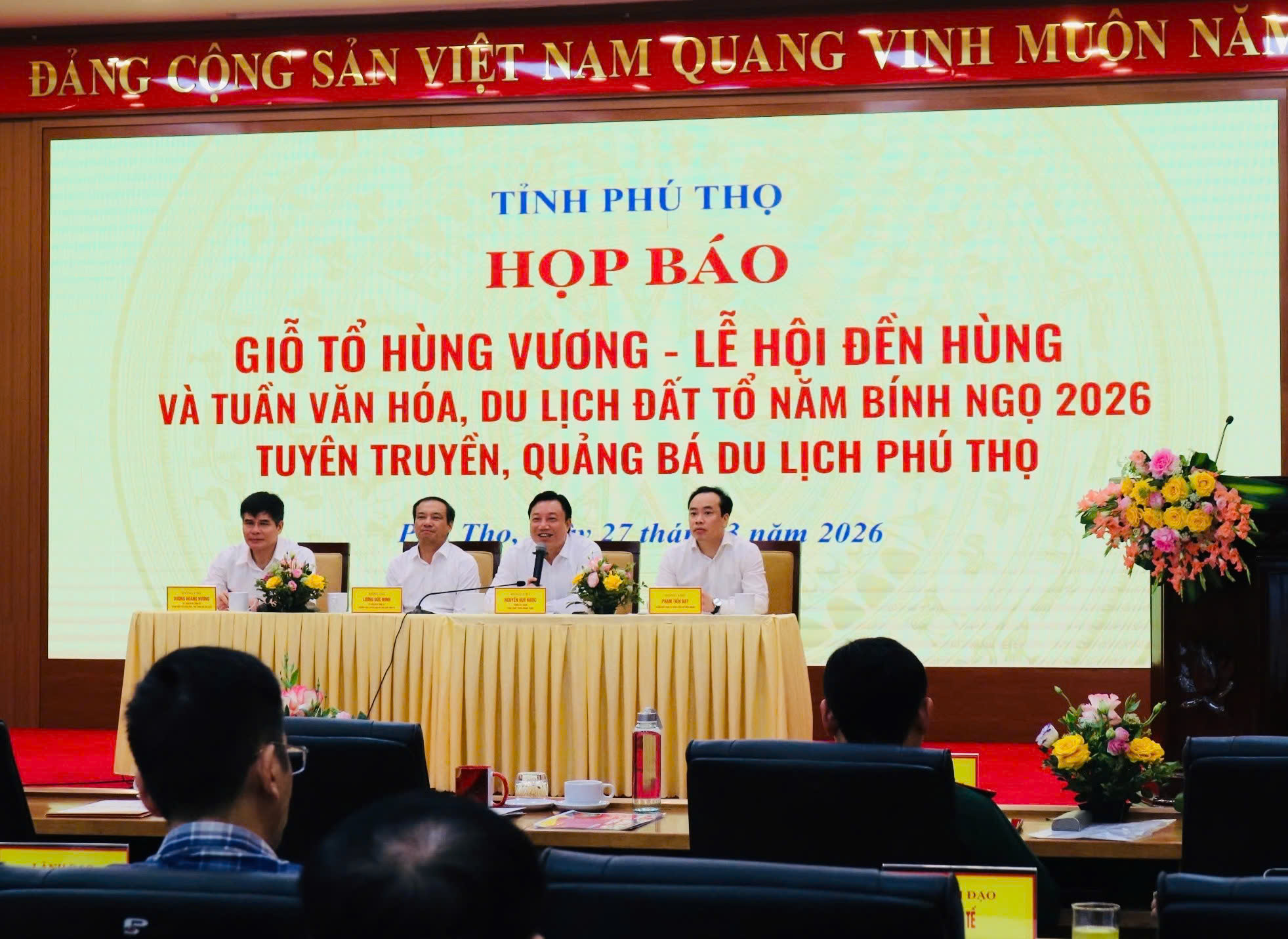 Quang cảnh họp báo ngày 27/3/2026. Ảnh: Đoàn Hoa,