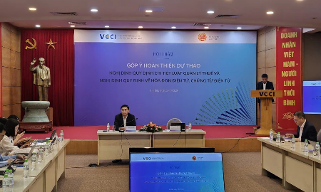 Hội thảo lấy kiến cộng đồng doanh nghiệp nhằm hoàn thiện dự thảo Nghị định quy định chi tiết Luật Quản lý thuế và Nghị định quy định về hóa đơn điện tử và chứng từ điện tử.
